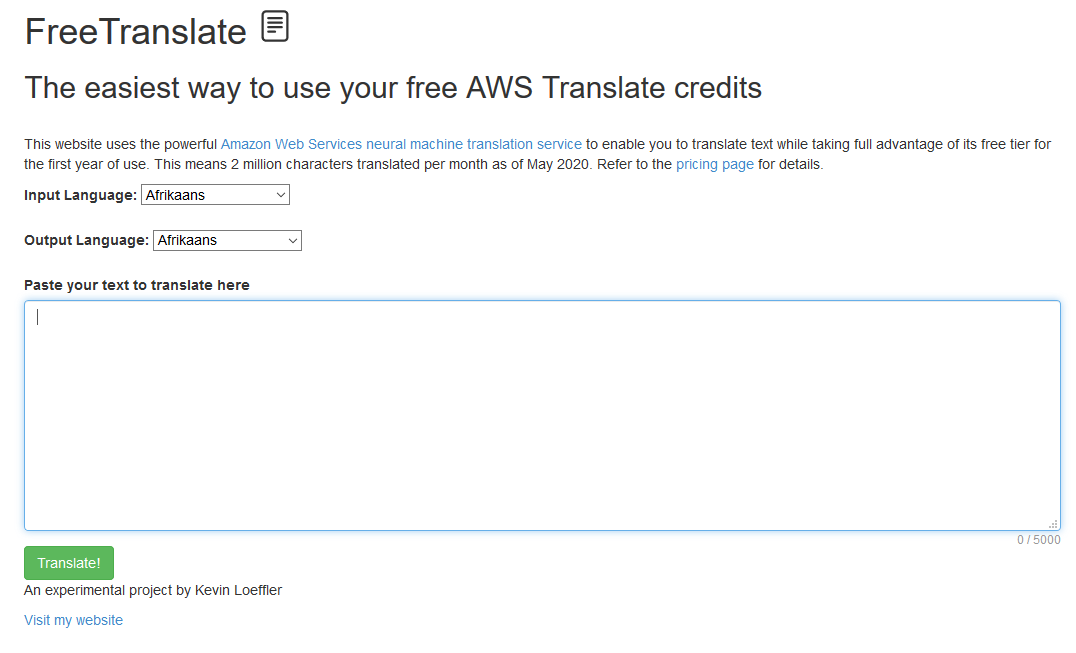 FreeTranslate – Adventures in Problemism